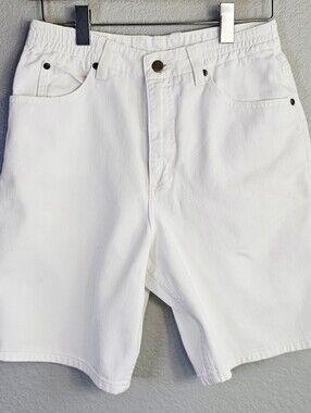 L.L.Bean Double L White Denim Shorts Women’s 6R High Rise Mom Shorts